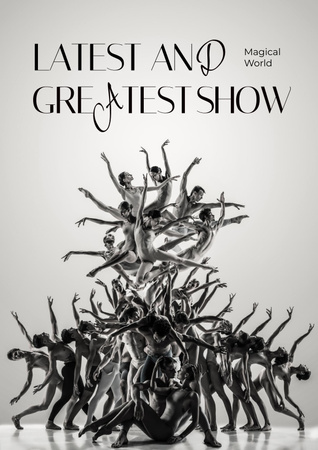 Designvorlage Ballet Show Announcement für Poster