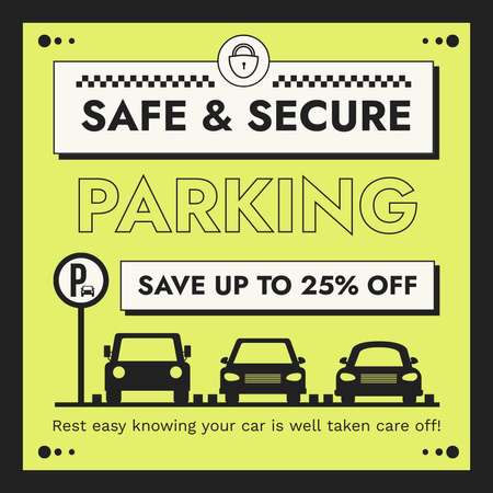 Caring for Cars in Parking Lot Instagram Modelo de Design