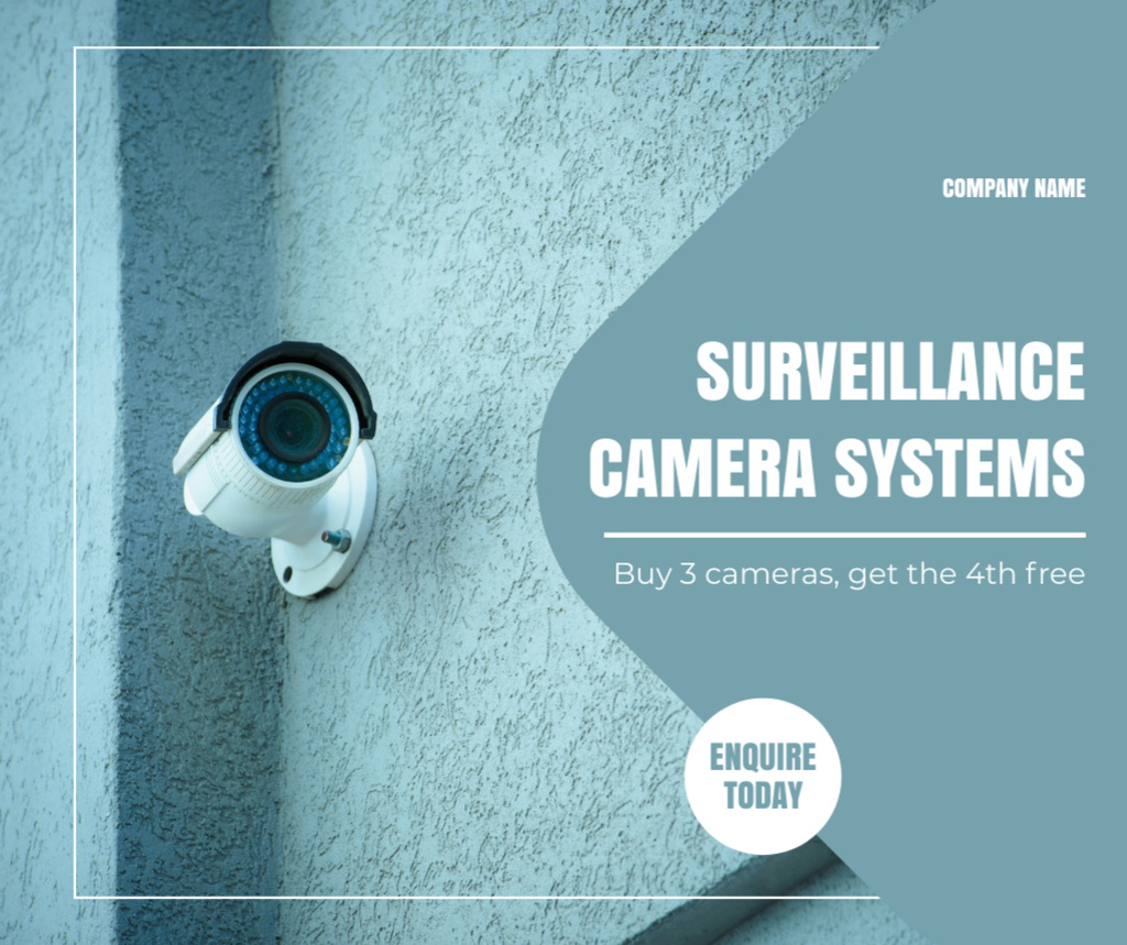 Surveillance and Security Equipment Facebook Design Template