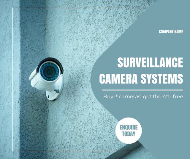 Surveillance and Security Equipment Facebook Modelo de Design