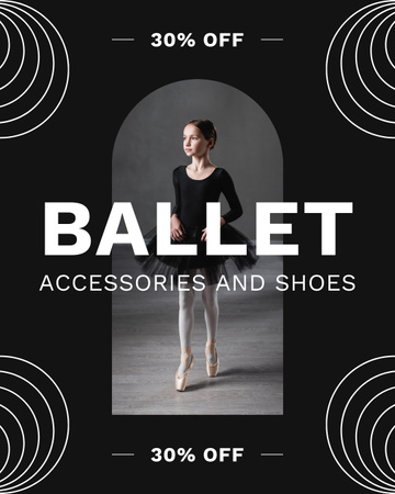 Template di design Accessori e Scarpe per Danza Classica Instagram Post Vertical