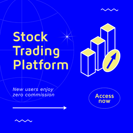 Access to Stock Trading with Zero Commission for New Users Animated Post Design Template