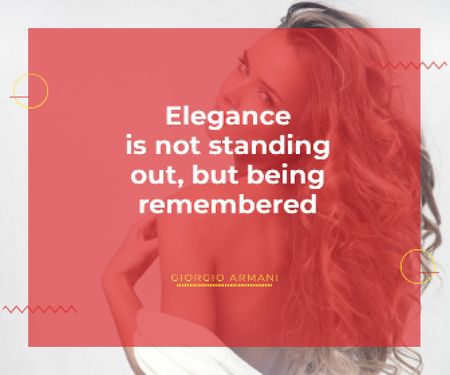 Template di design Citation about Elegance being remembered Large Rectangle