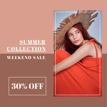 Women's Summer Collection Sale Announcement Instagram Πρότυπο σχεδίασης