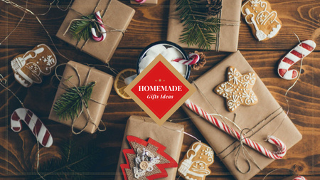 Handmade Christmas Gift Ideas with Wrapped Boxes Youtube Design Template