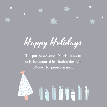 Christmas Holiday Greeting Instagram Modelo de Design
