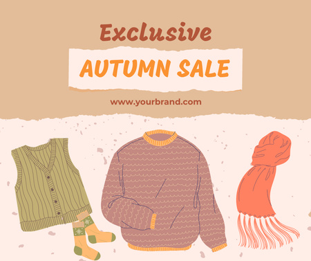Autumn Sale Announcement Facebook tervezősablon