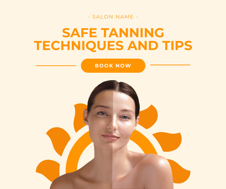 Platilla de diseño Techniques and Tips for Safe Tanning Facebook