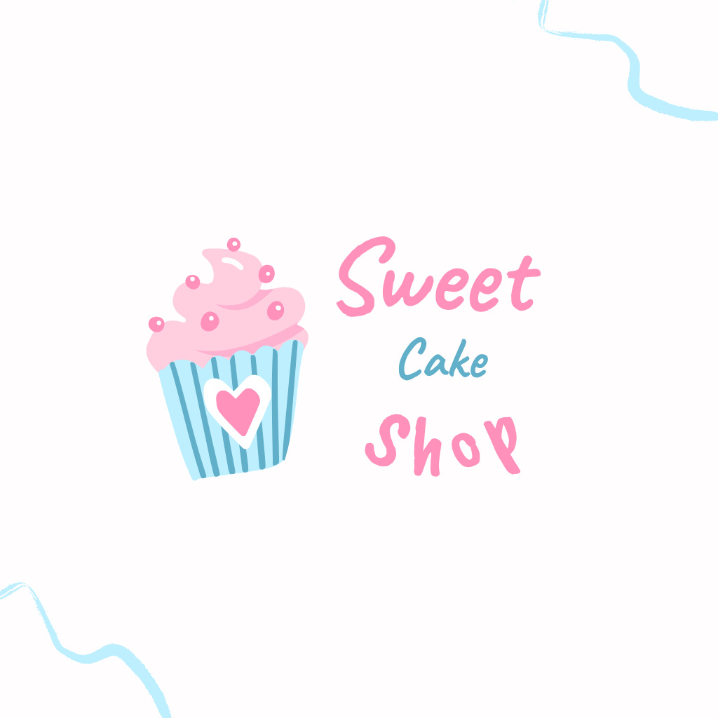 Oven-fresh Bakery Ad With Yummy Cupcake Logo Tasarım Şablonu