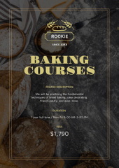 Baking Courses Ad with Fresh Loaf of Bread