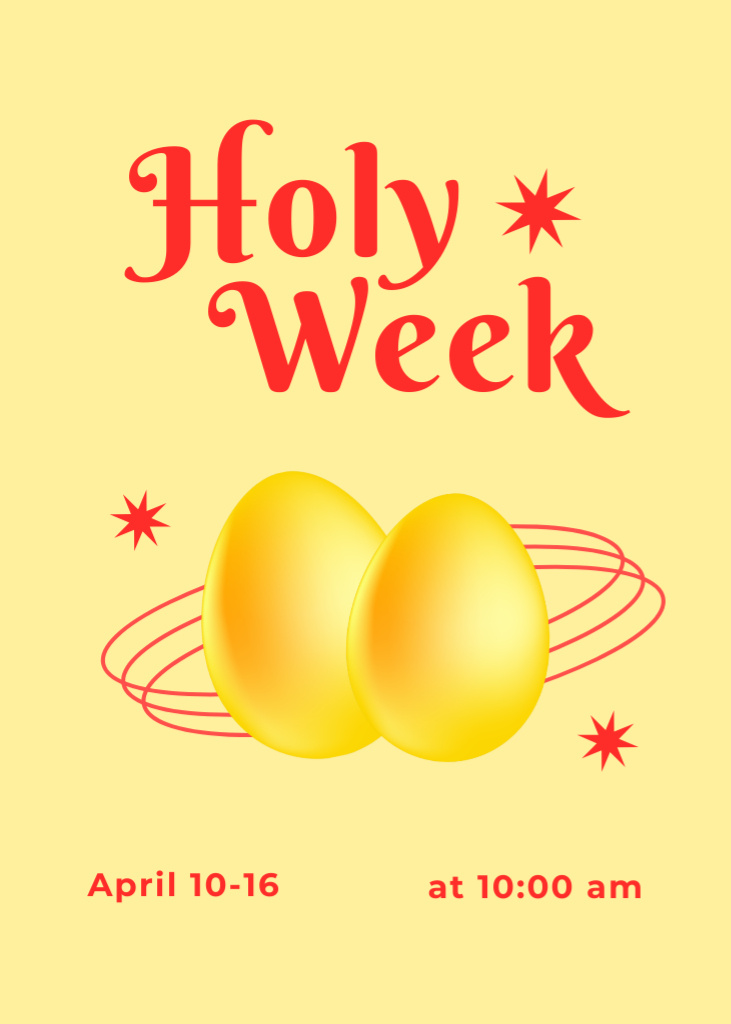 Holy Easter Week Announcement Flayer Tasarım Şablonu