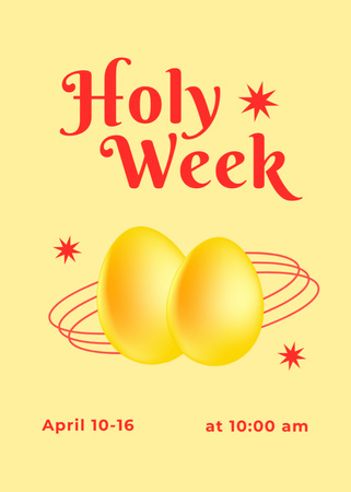 Holy Easter Week Announcement Flayer Design Template