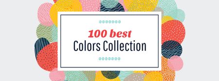 Bright Colorful Blots with Patterns Facebook cover tervezősablon