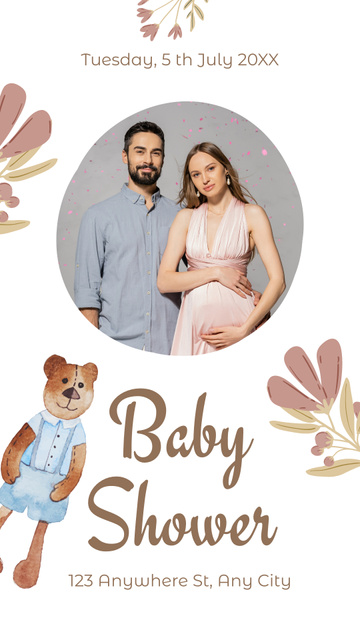 Baby Shower Event Instagram Story – шаблон для дизайну