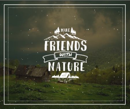 Make friends with nature poster Medium Rectangle Modelo de Design