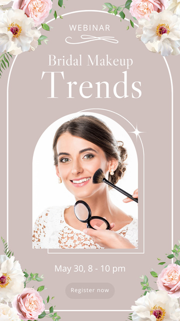 Modèle de visuel Wedding Makeup Webinar with Cute Bride - Instagram Story