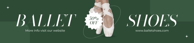 Sale of  Ballet Shoes with Discount Ebay Store Billboard Design Template