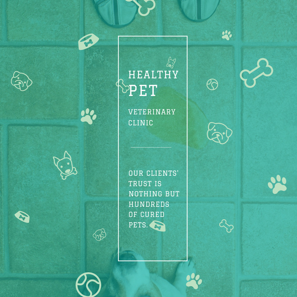 Template di design Healthy pet Veterinary Clinic ad Instagram AD