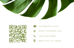 Florist Services Ad with Green Leaves of Monstera Plant