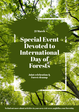 Special Event devoted to International Day of Forests Poster A3 Design Template