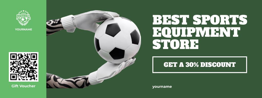 High Quality Sports Equipment Voucher Offer Couponデザインテンプレート