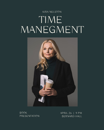 Template di design Book Presentation about Time Management Poster 16x20in