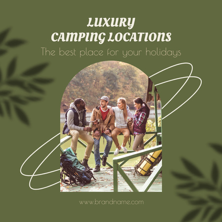 Luxury Camping Locations Instagram Modelo de Design