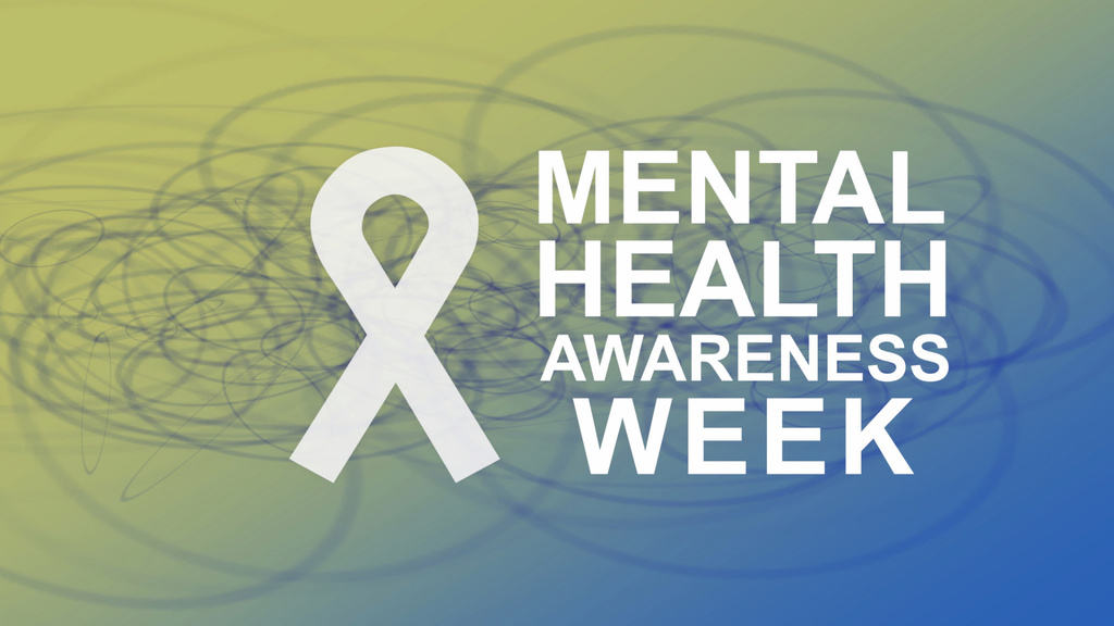 Mental Health Awareness Week Ad with Symbol Zoom Background Tasarım Şablonu