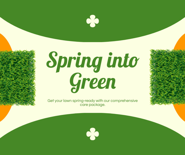 Szablon projektu Tailored Lawn Maintenance Offers For Spring Facebook