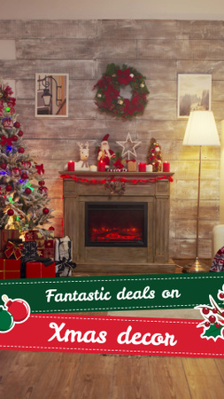 Offer of Fantastic Deals on Christmas Home Decor TikTok Video Design Template