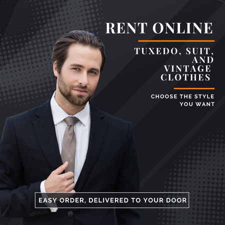 Ontwerpsjabloon van Instagram van Festive clothes for rent online black