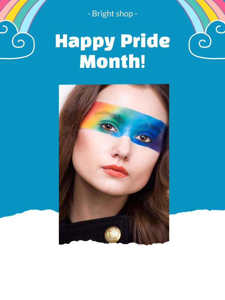 Pride Month Announcement with Young Girl Poster 36x48in – шаблон для дизайну