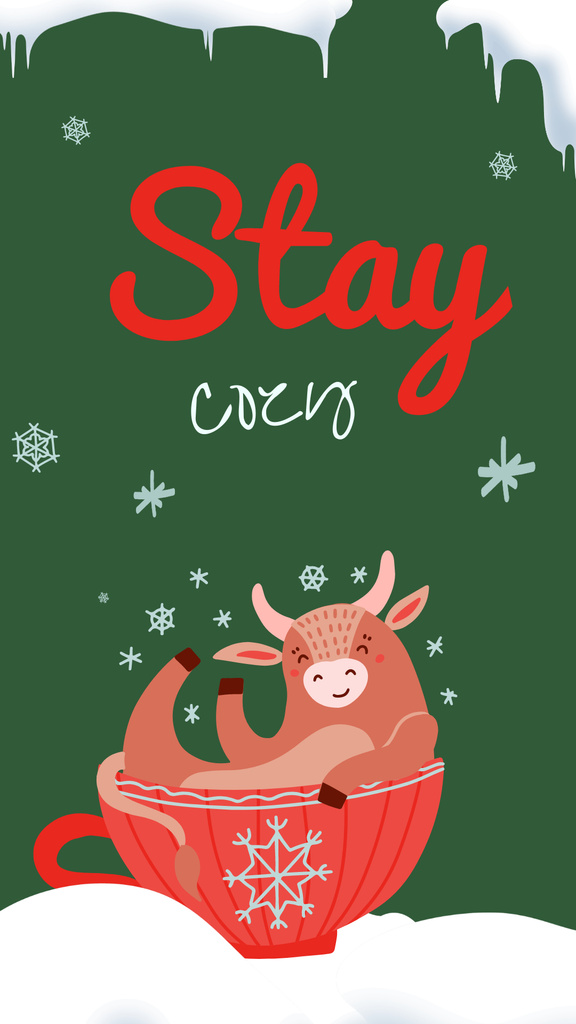 Winter Inspiration with Cocoa and Warm Socks Instagram Story – шаблон для дизайну
