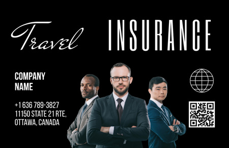 Travel Insurance Offer Business Card 85x55mm Design Template