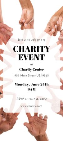 Welcome to charity event Invitation 9.5x21cm Design Template