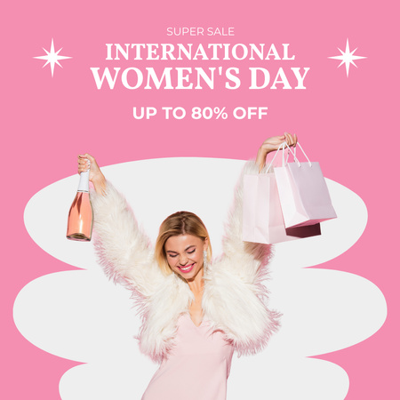 Template di design Discount Offer on International Women's Day Instagram