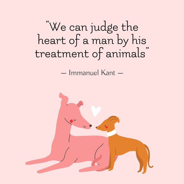 Phrase about Love to Animals Instagram Šablona návrhu