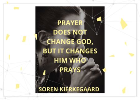 Platilla de diseño Religion citation about prayer Card