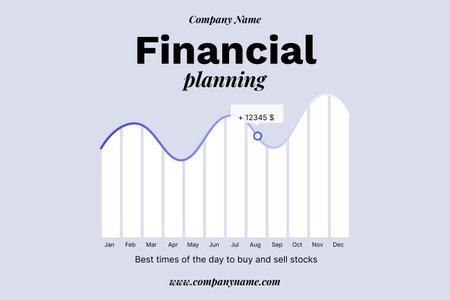 Designvorlage Diagram for Financial planning für Poster 24x36in Horizontal