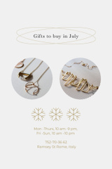 Jewelry Store Advertisement with Beautiful Gold Necklace