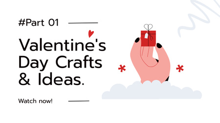 Artesanato e ideias para presentes para o Dia dos Namorados Youtube Thumbnail Modelo de Design