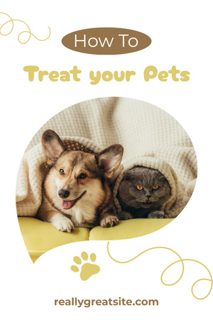 Pet Care Service Promotion Pinterest Design Template