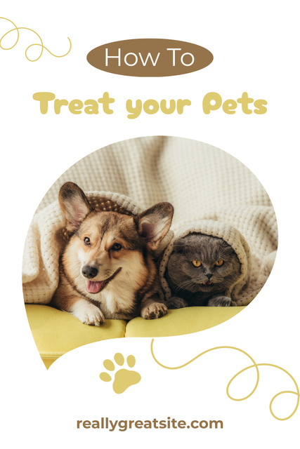 Ontwerpsjabloon van Pinterest van Pet Care And Treatment Guide For Pet Keepers