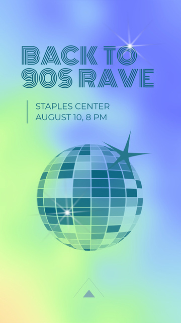 Rave Music of 90s Instagram Video Story Design Template