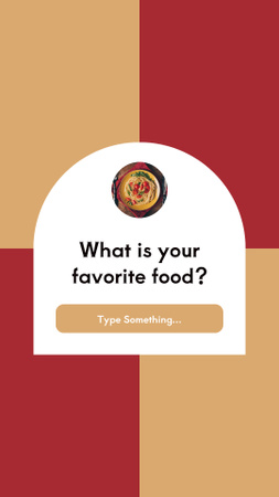Ontwerpsjabloon van Instagram Story van Wat is je favoriete eten?