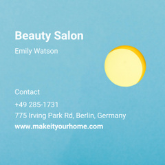 Beauty Salon Emblem with Yellow Tube of Cosmetics
