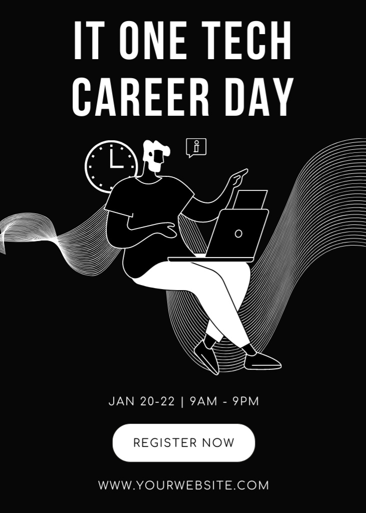 IT Tech Career Day Announcement Invitation – шаблон для дизайна