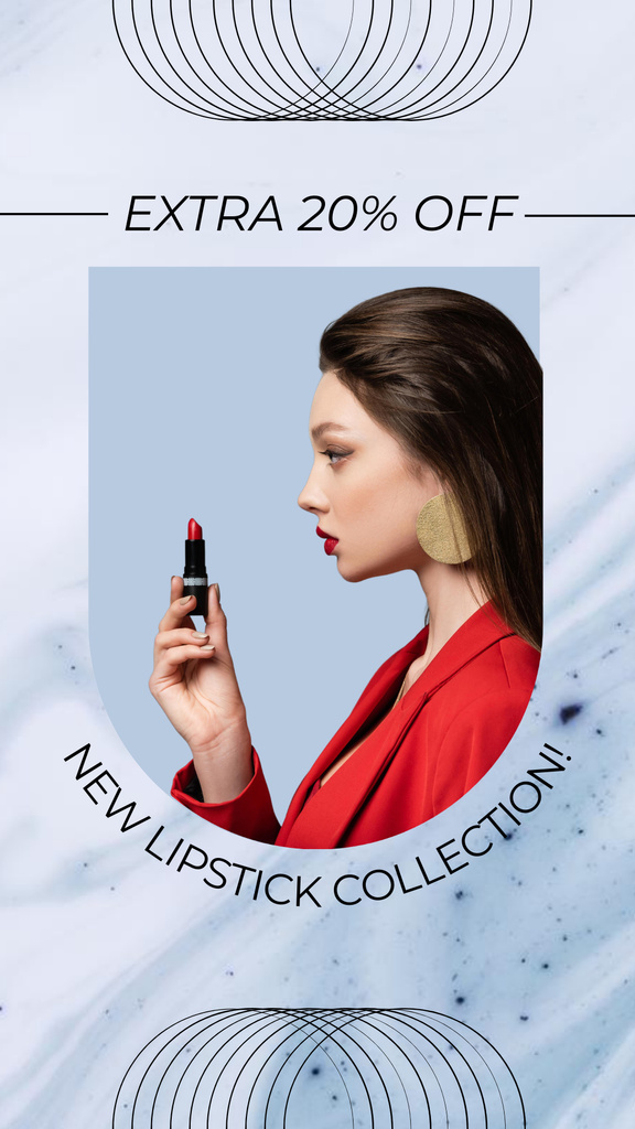 New Lipstick Collection Ad With Discount For Client Instagram Story Πρότυπο σχεδίασης