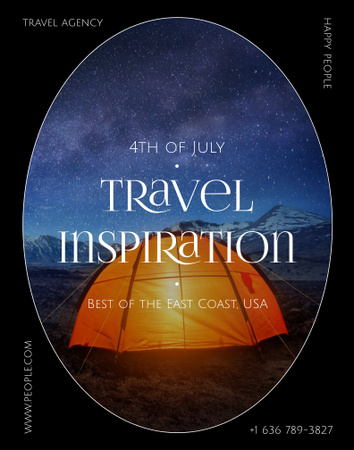 USA Independence Day Tours Offer Poster 22x28in Design Template