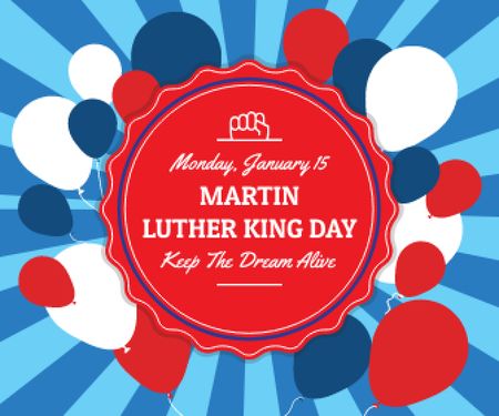 Martin Luther King day card Large Rectangle Design Template